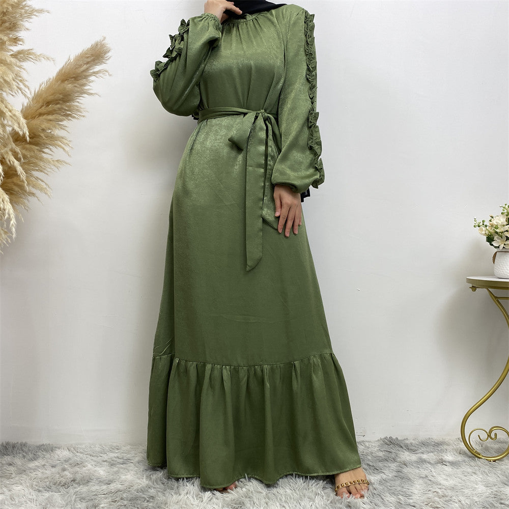 Elegant Muslim Pleated Dress