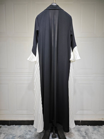 Women's Pleated Fashion Modest Robe Dress