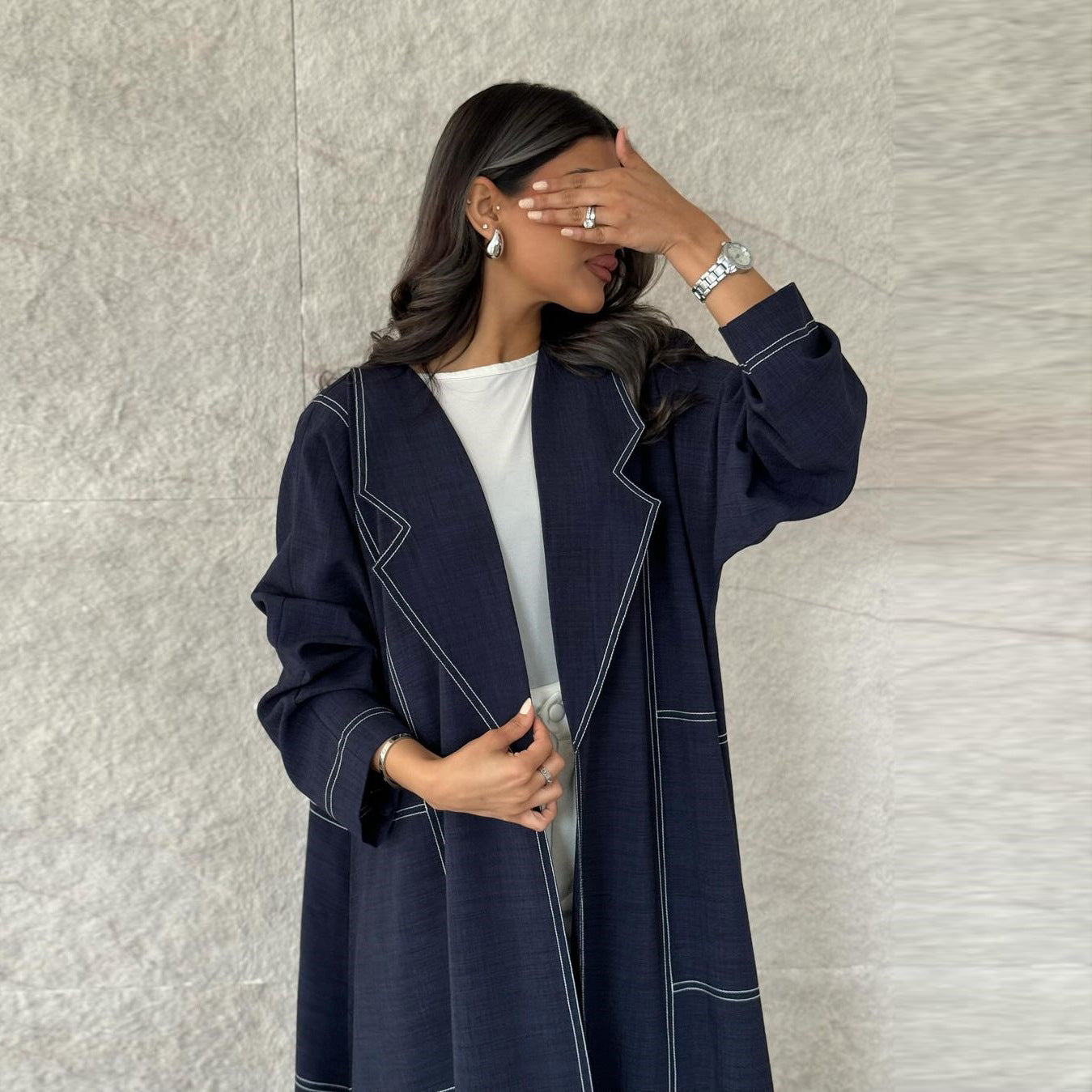 Women's Faux Denim Blue Robe