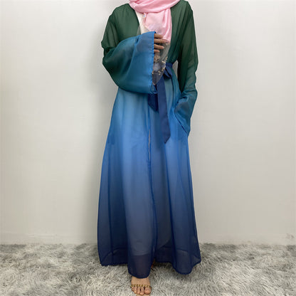 Women's Muslim Cardigan Chiffon Robe