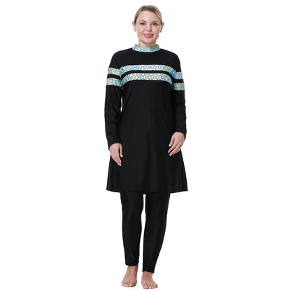 Women's Loose Plus Size Modest Swimsuit Burkini