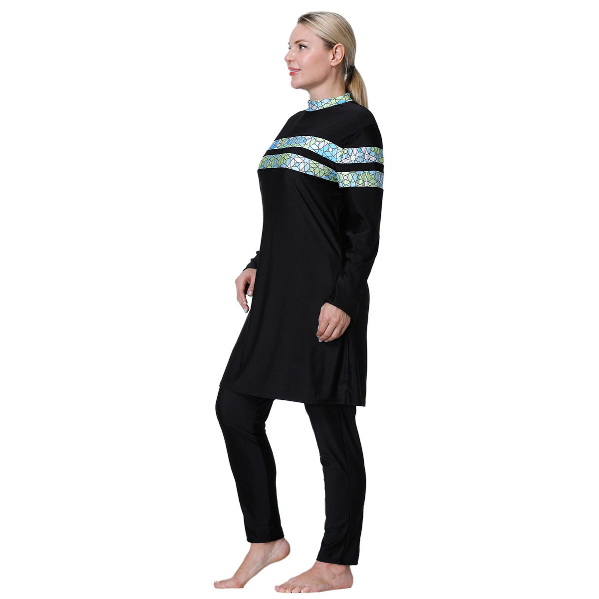 Women's Loose Plus Size Modest Swimsuit Burkini