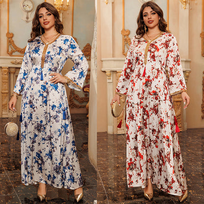 Gorgeous Floral Abaya Dress Up