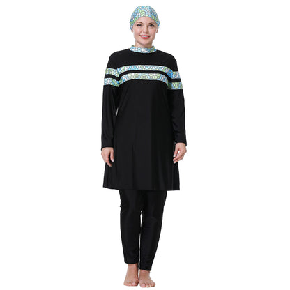 Women's Loose Plus Size Modest Swimsuit Burkini