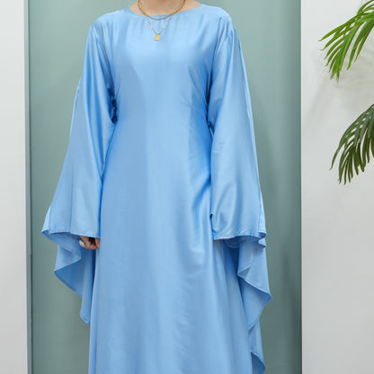 Women's Stretch Satin Modest Dress