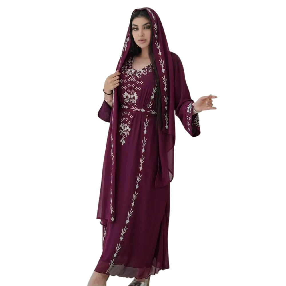 Women's Islamic Rhinestone Evening Dress