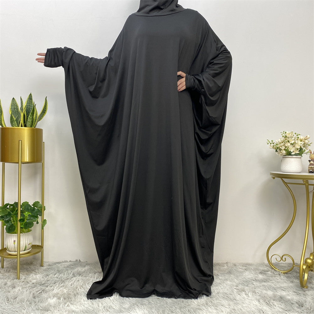 Bat Long Sleeve Casual Long Abaya Dress