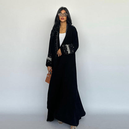 Women's Diamond Bubble Robe Dress with Hijab