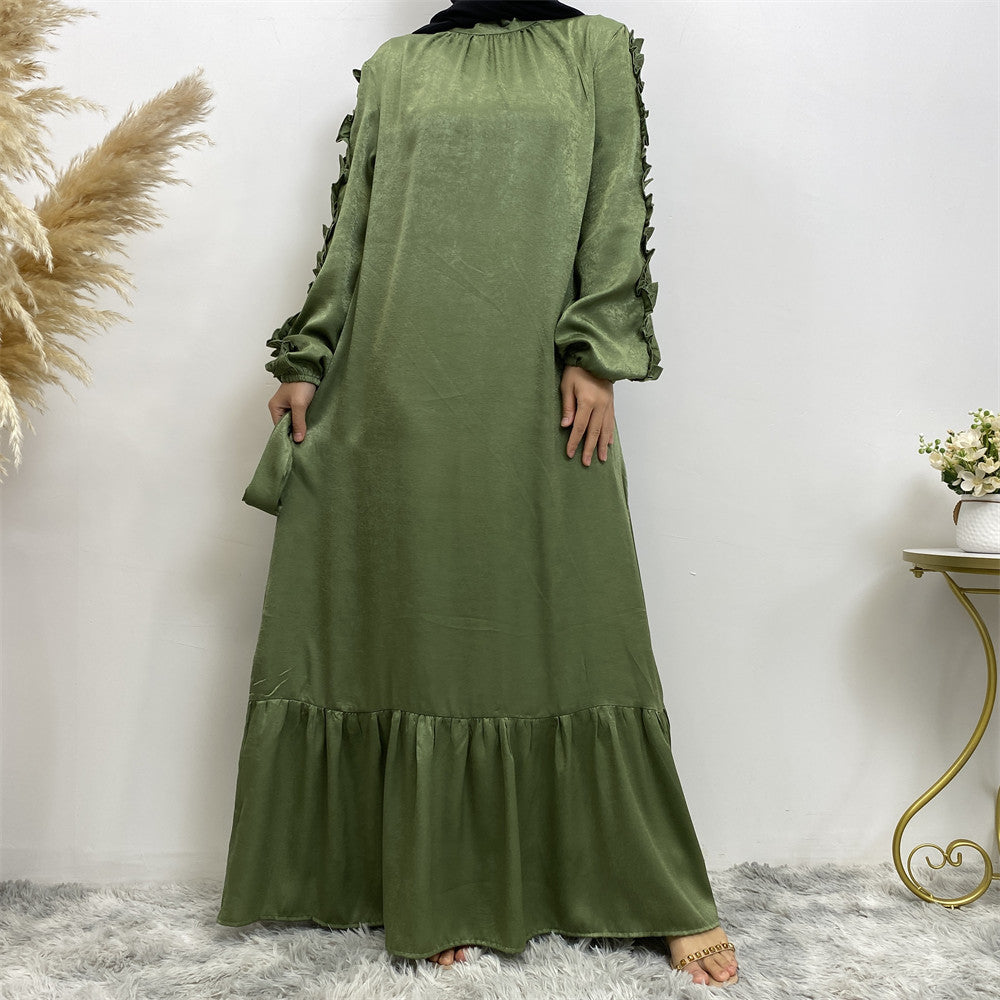 Elegant Muslim Pleated Dress