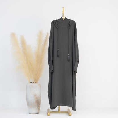 Women's Hooded Solid Color Dress