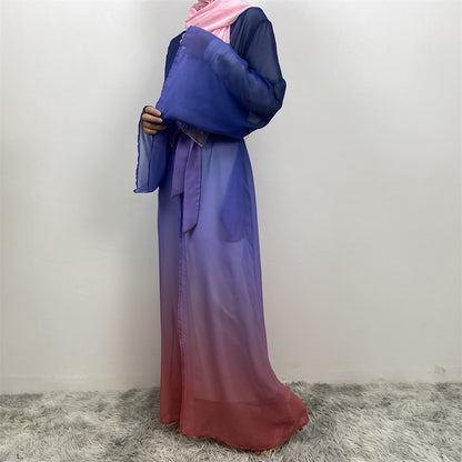 Women's Muslim Cardigan Chiffon Robe