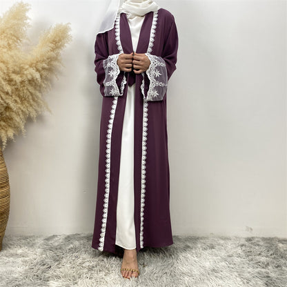 Patchwork Embroidered Dubai Abaya Robe