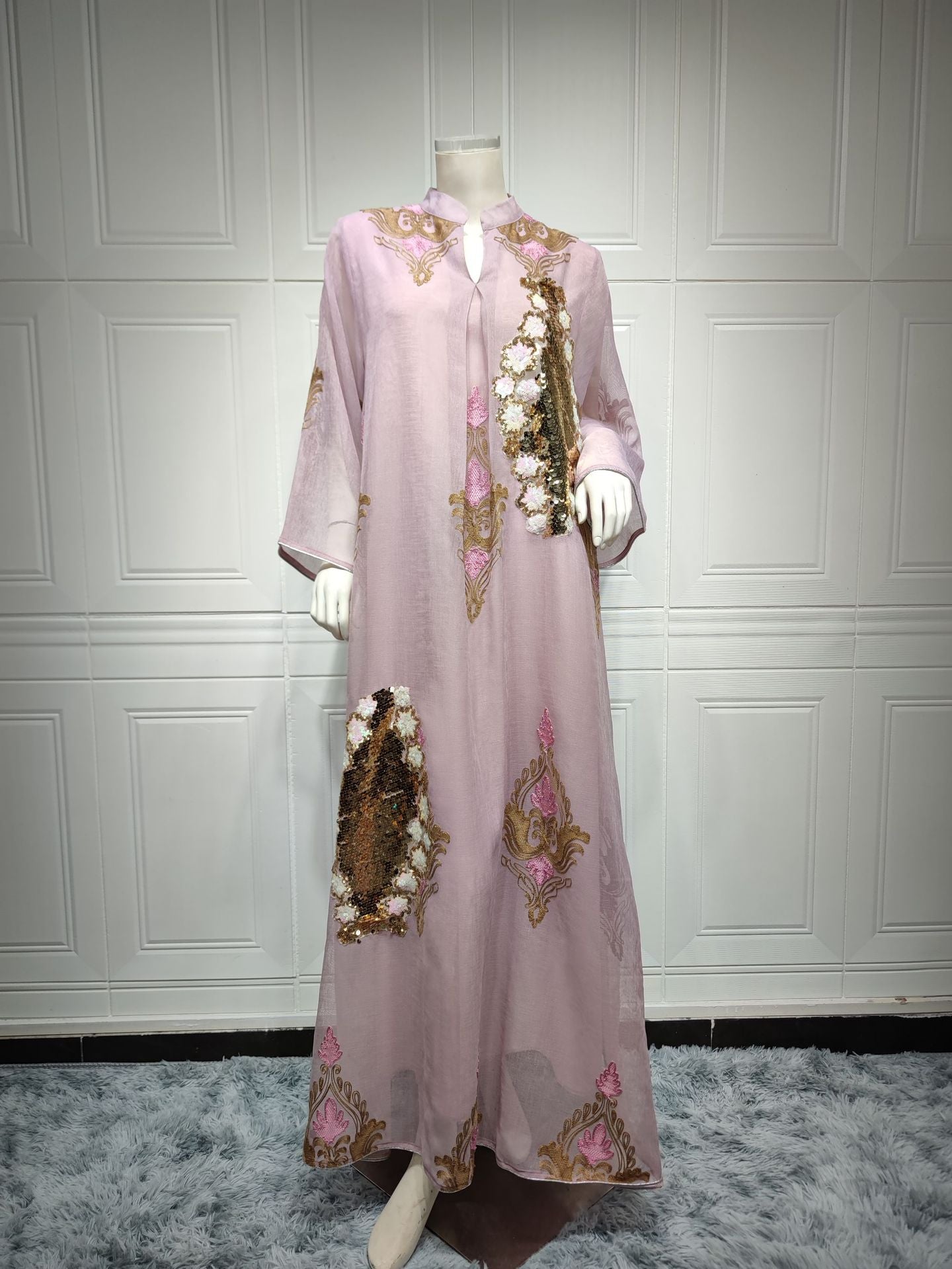 Women's Beads Muslim Evening Dress