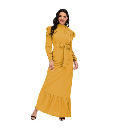 Women's Pleated Stylish Irregular Hem Dress