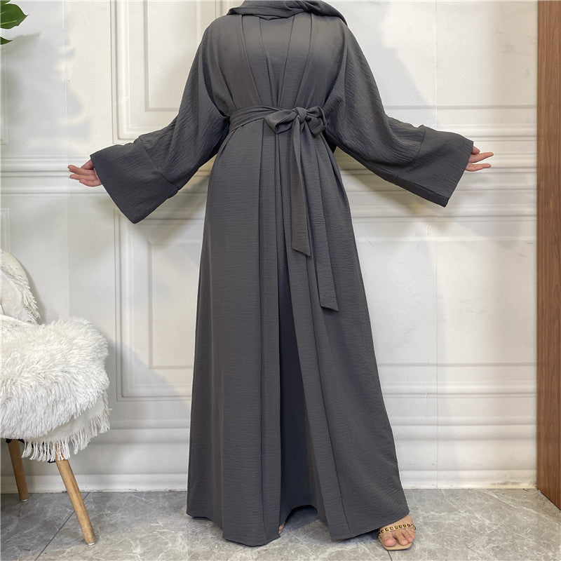 Sleeveless Dress and Robe Set with Pockets