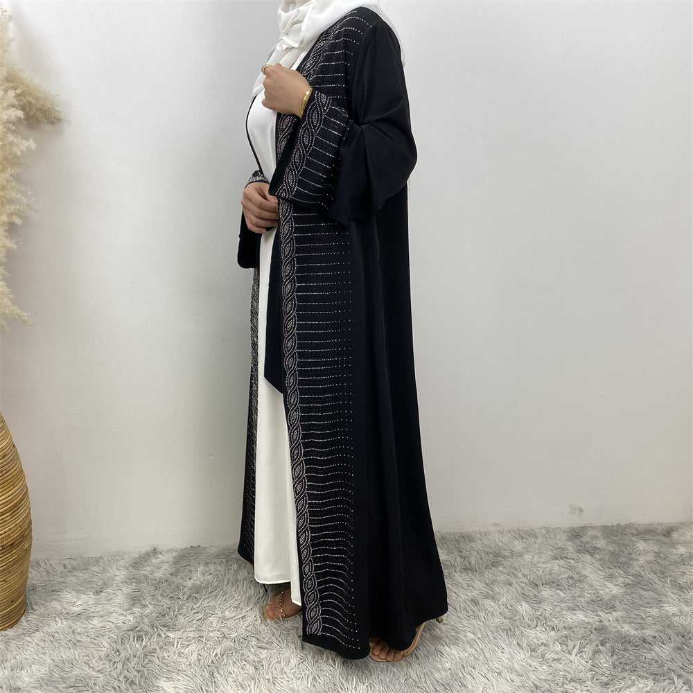 Muslim Slim Fit Cardigan Robe with Pockets