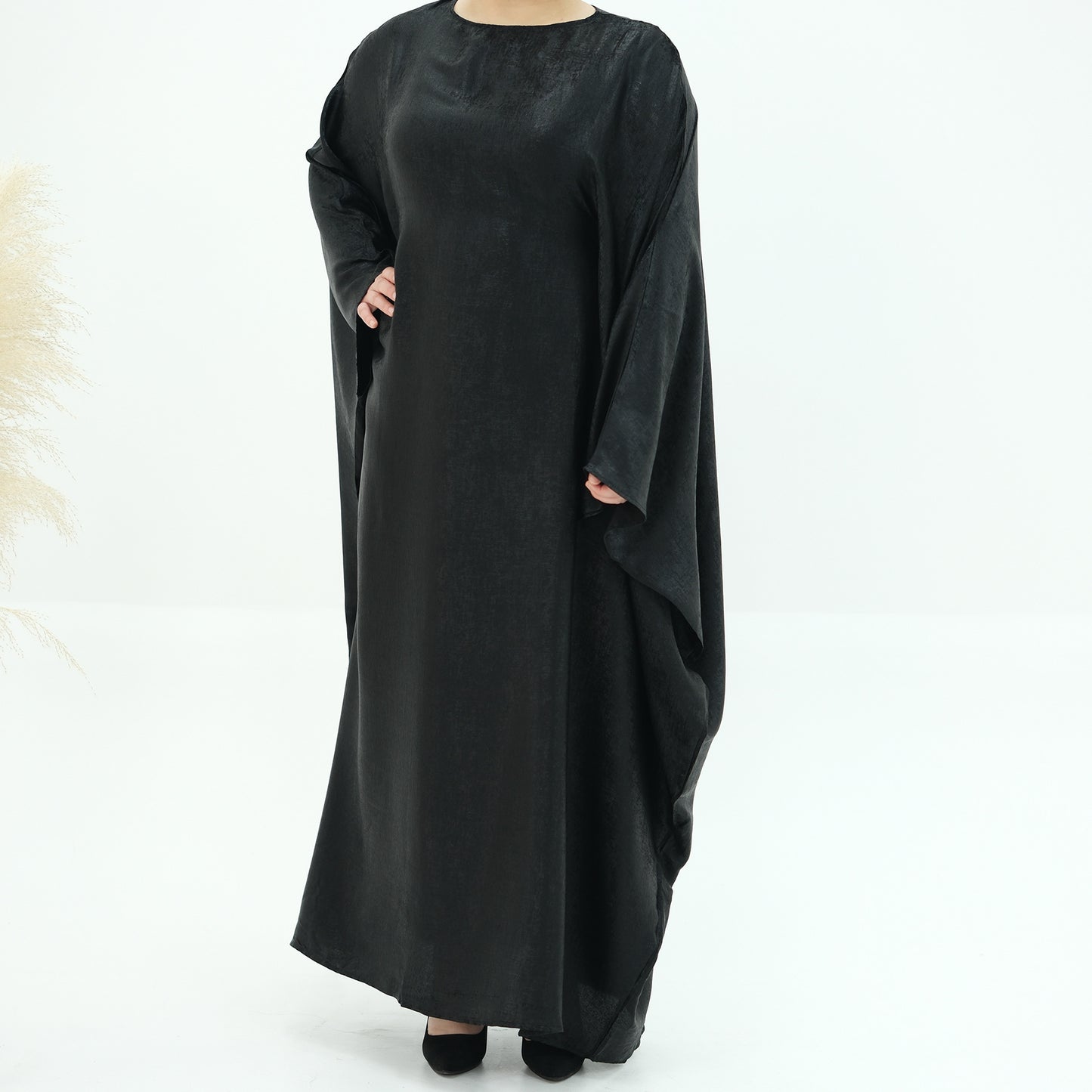 Muslim Solid Color Modest Abaya Dress