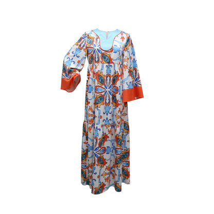 Women's Printed Long-sleeved Dress