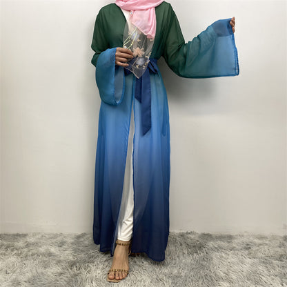 Women's Muslim Cardigan Chiffon Robe