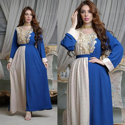 Muslim Embroidered Appliqué Tunic Dress