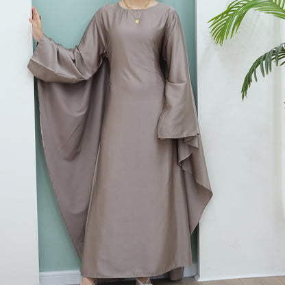 Women's Stretch Satin Modest Dress