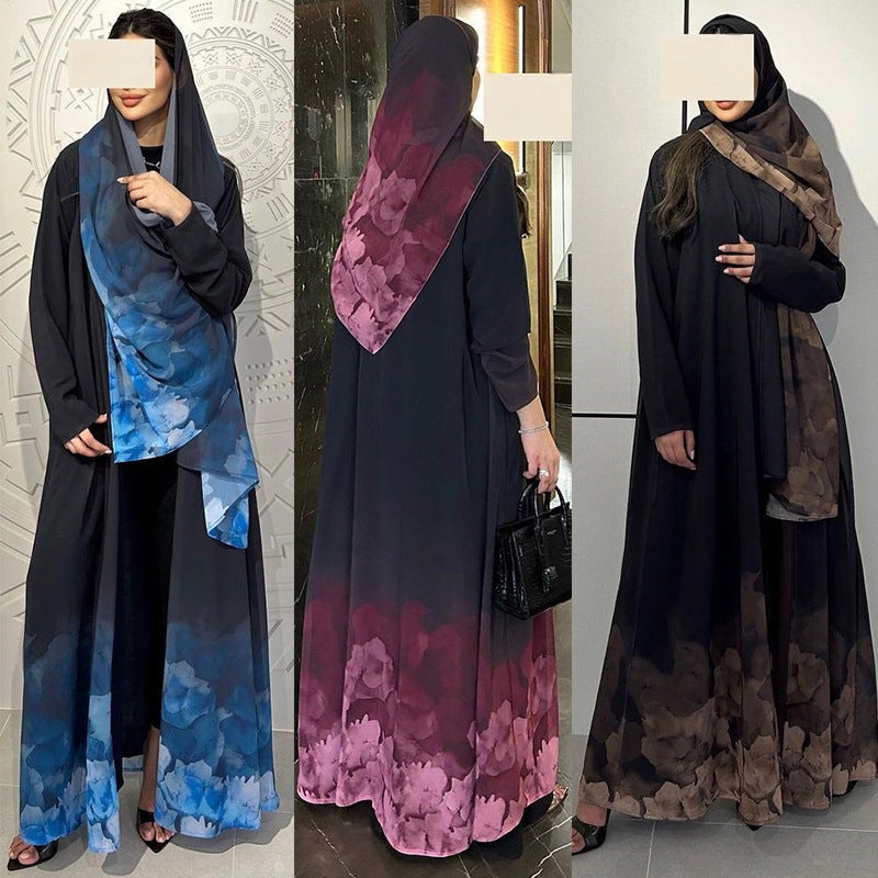 Women's Headscarf and Robes Two-piece Set