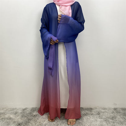 Women's Muslim Cardigan Chiffon Robe