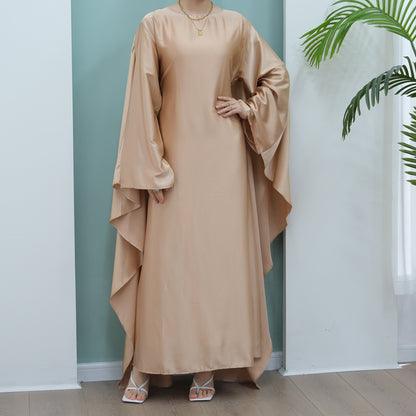 Women's Stretch Satin Modest Dress