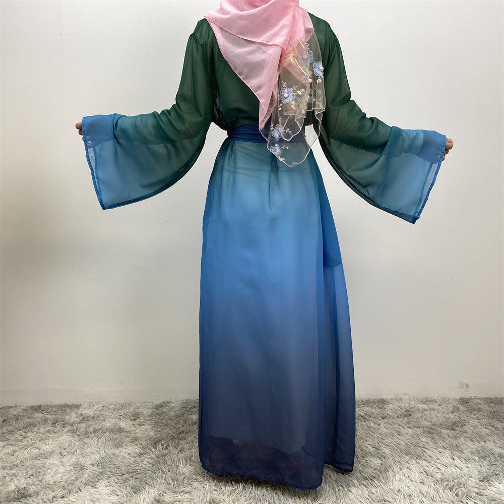 Women's Muslim Cardigan Chiffon Robe