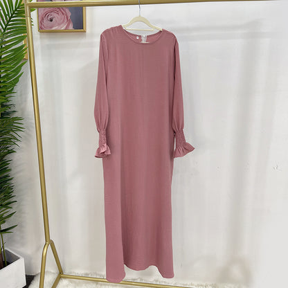 Women's Solid Color Plus-size Dresses