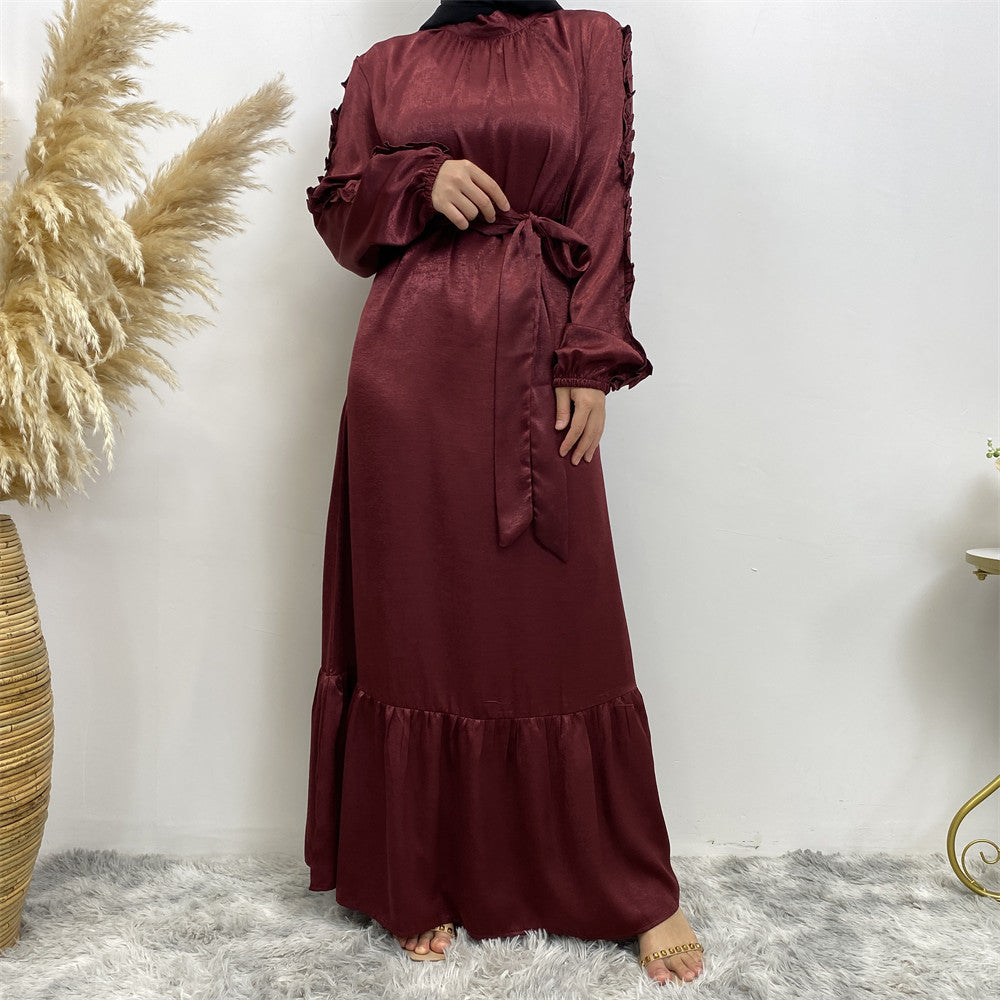 Elegant Muslim Pleated Dress