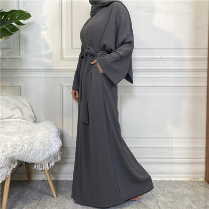 Sleeveless Dress and Robe Set with Pockets