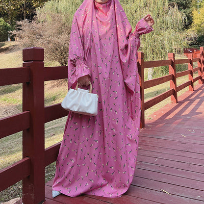 Fashion Design Printed Abaya Dress Jilbab