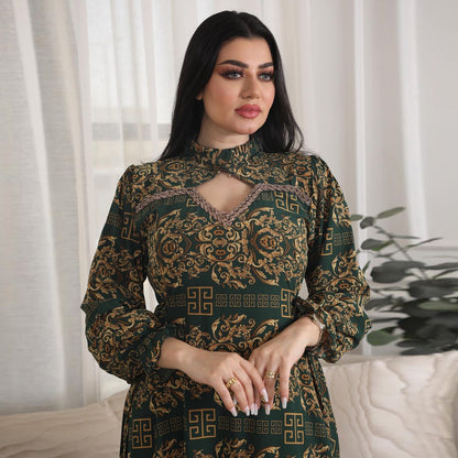 Women's Printed Arabic Party Dress