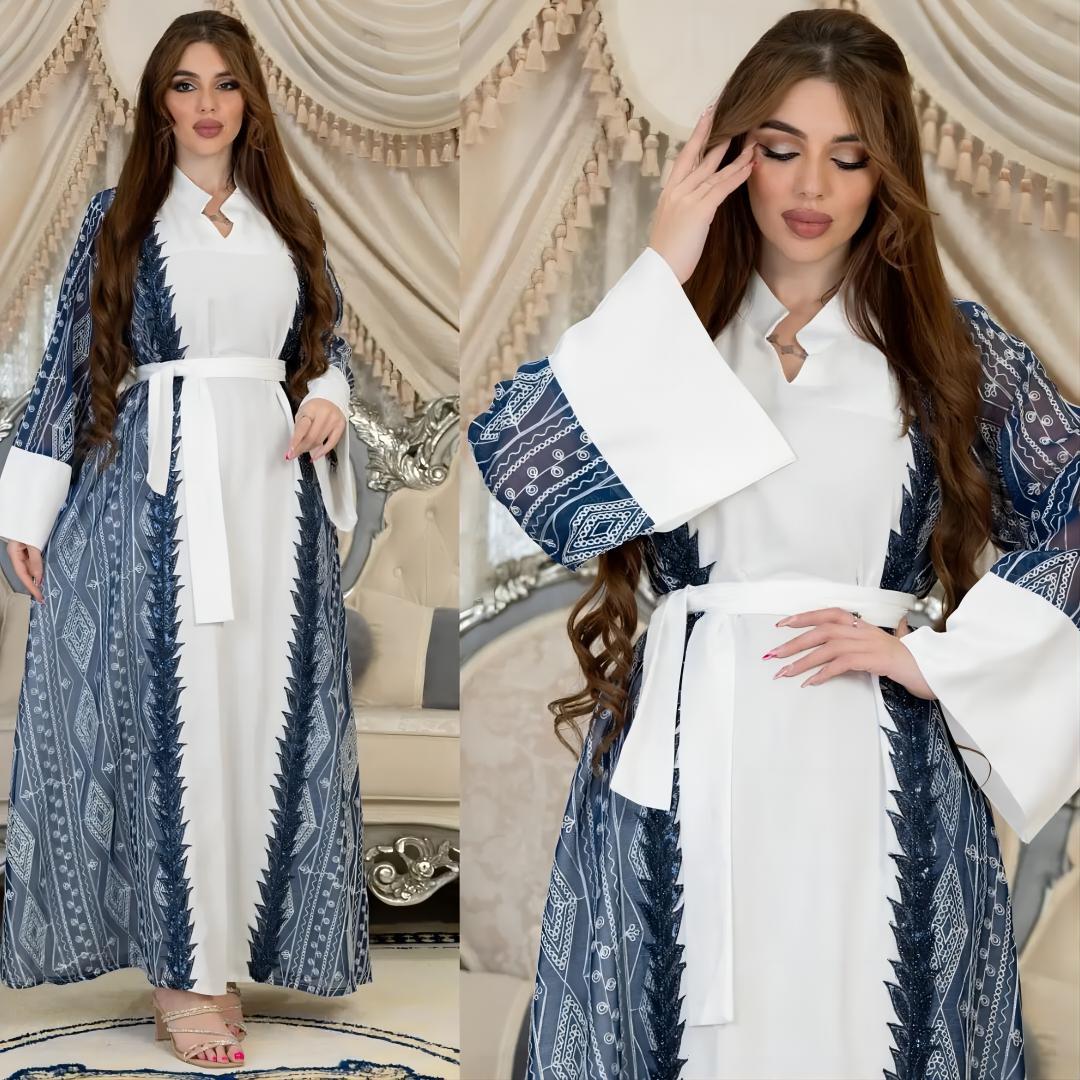 Women's Embroidered Appliqué Jalabiya Dress