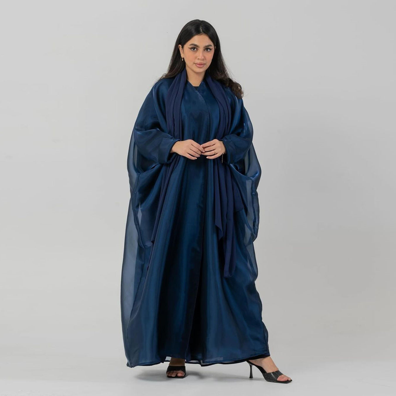 Women's Fashion Plain Satin Robe