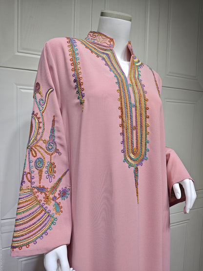 Women's Embroidered Rope Pullover Dress