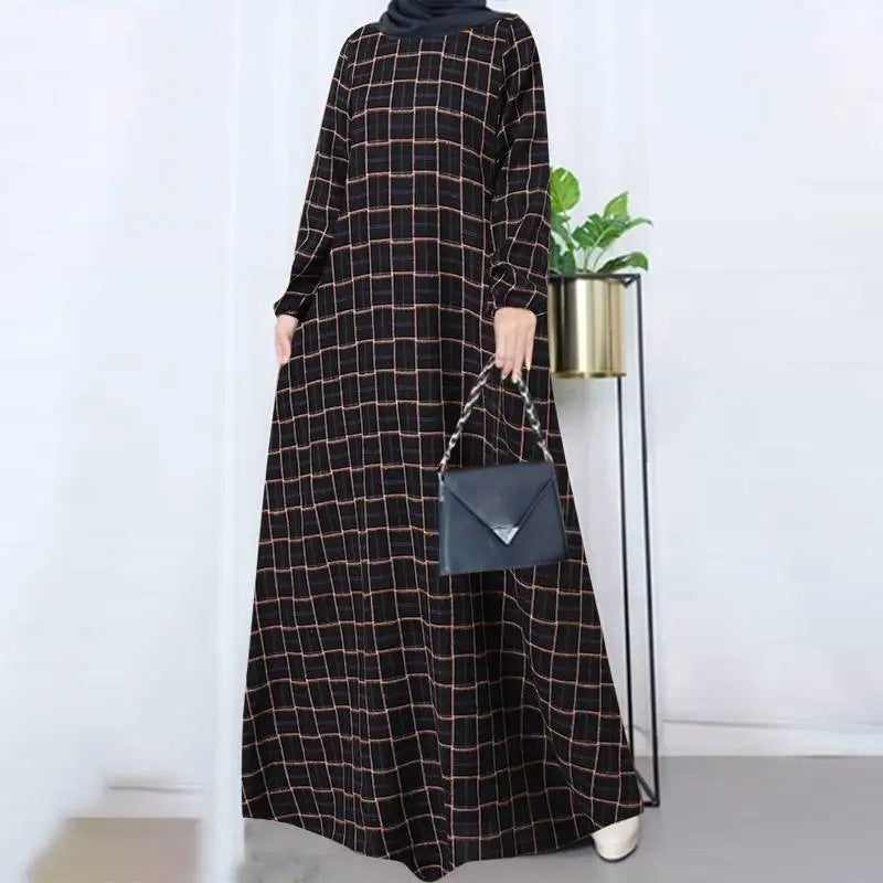 Women's Plaid Crewneck Dress