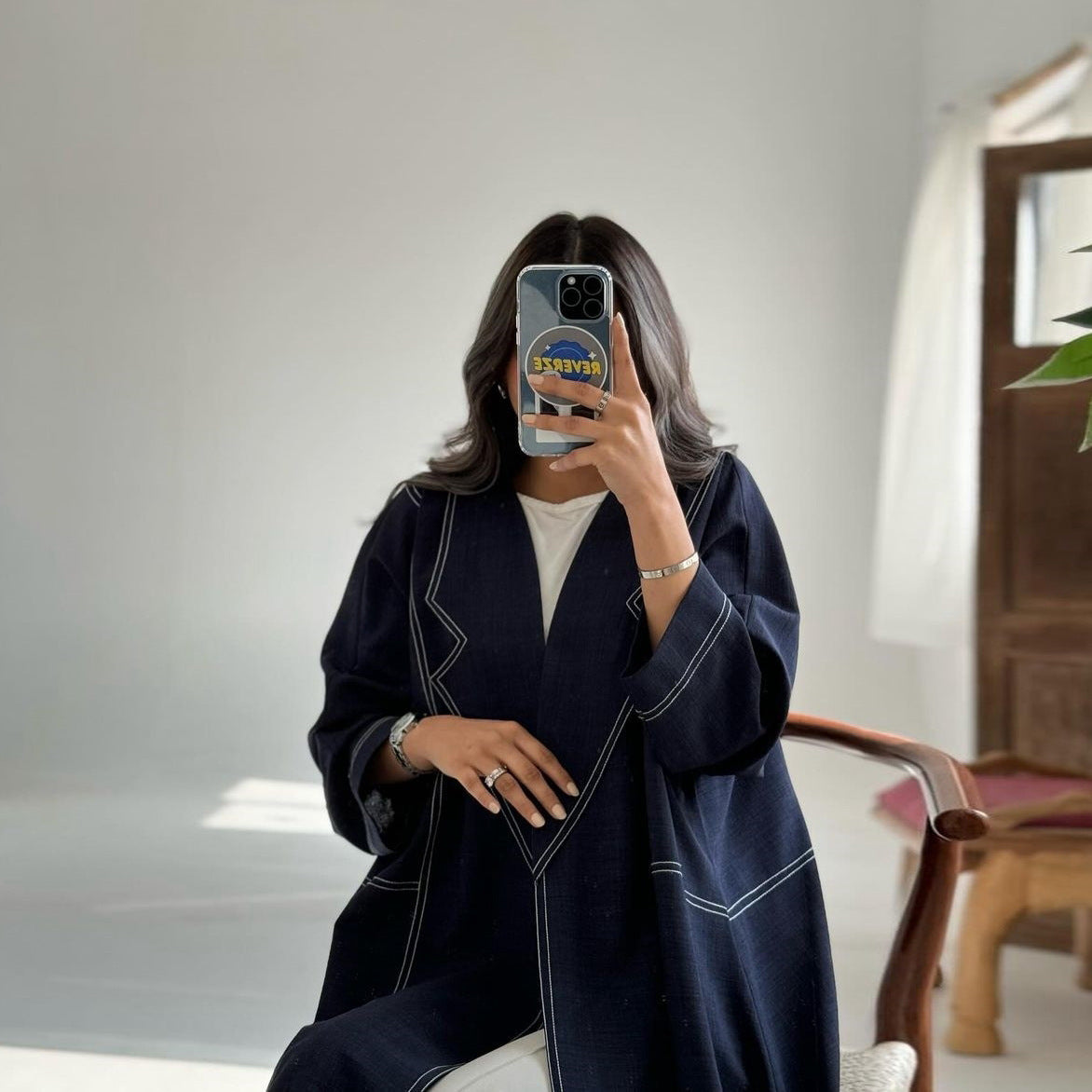 Women's Faux Denim Blue Robe