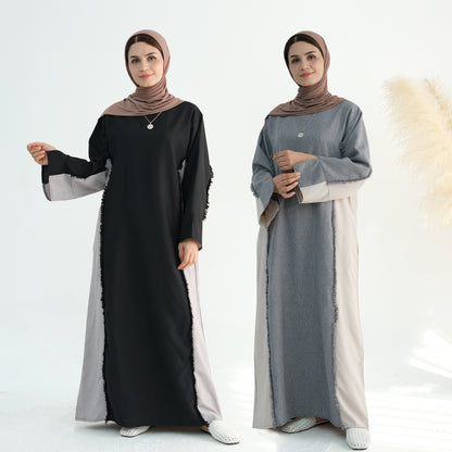 Stylish Petite Open Front Abaya Robe