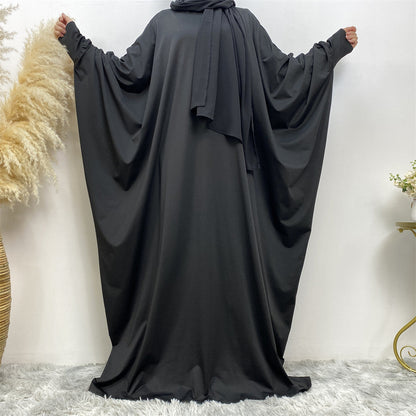 Bat Long Sleeve Casual Long Abaya Dress