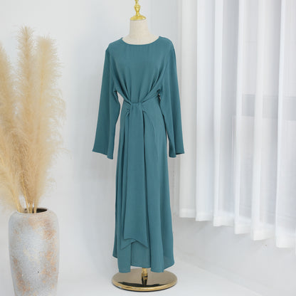 Women's Lace-up Elegant Abaya Dress