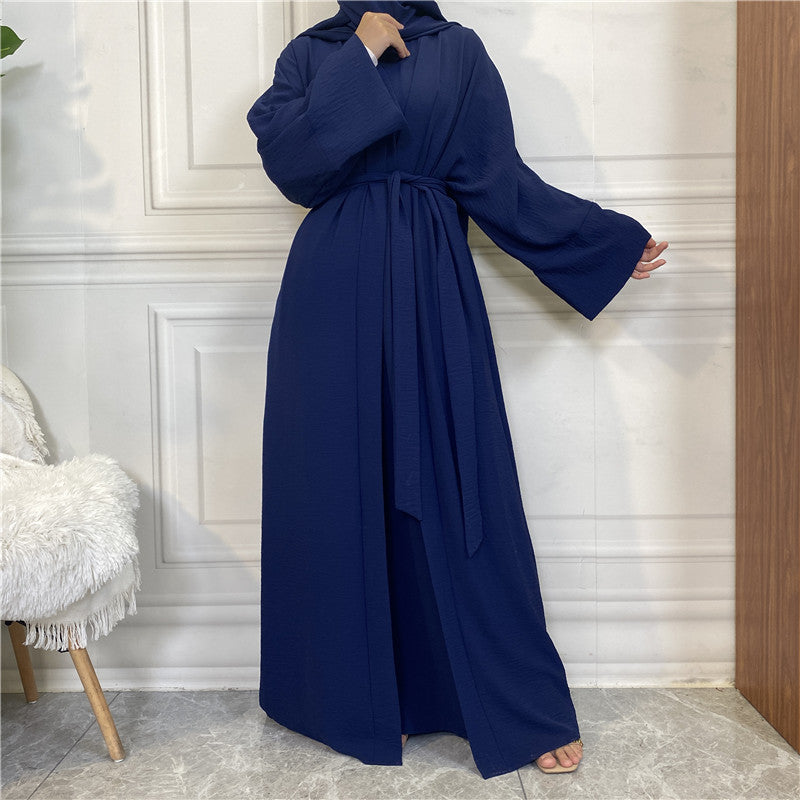 Sleeveless Dress and Robe Set with Pockets