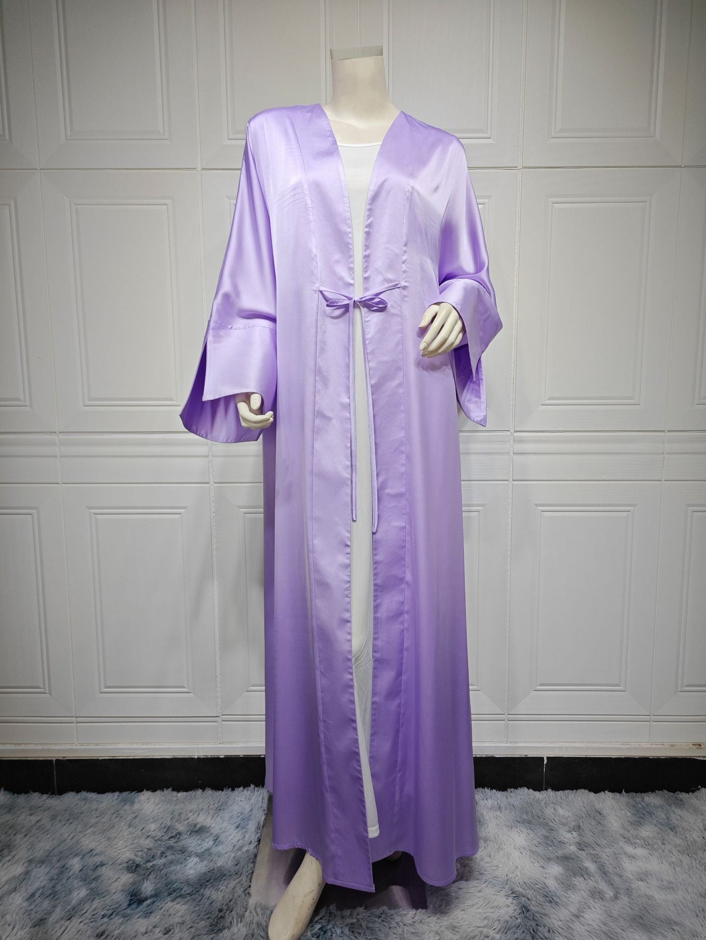 Fashionable Satin Soft Robe Dress