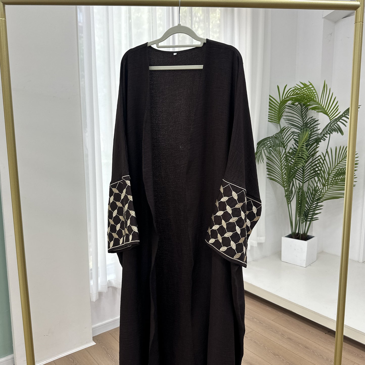 Women's Embroidered Elegant Robe Dress