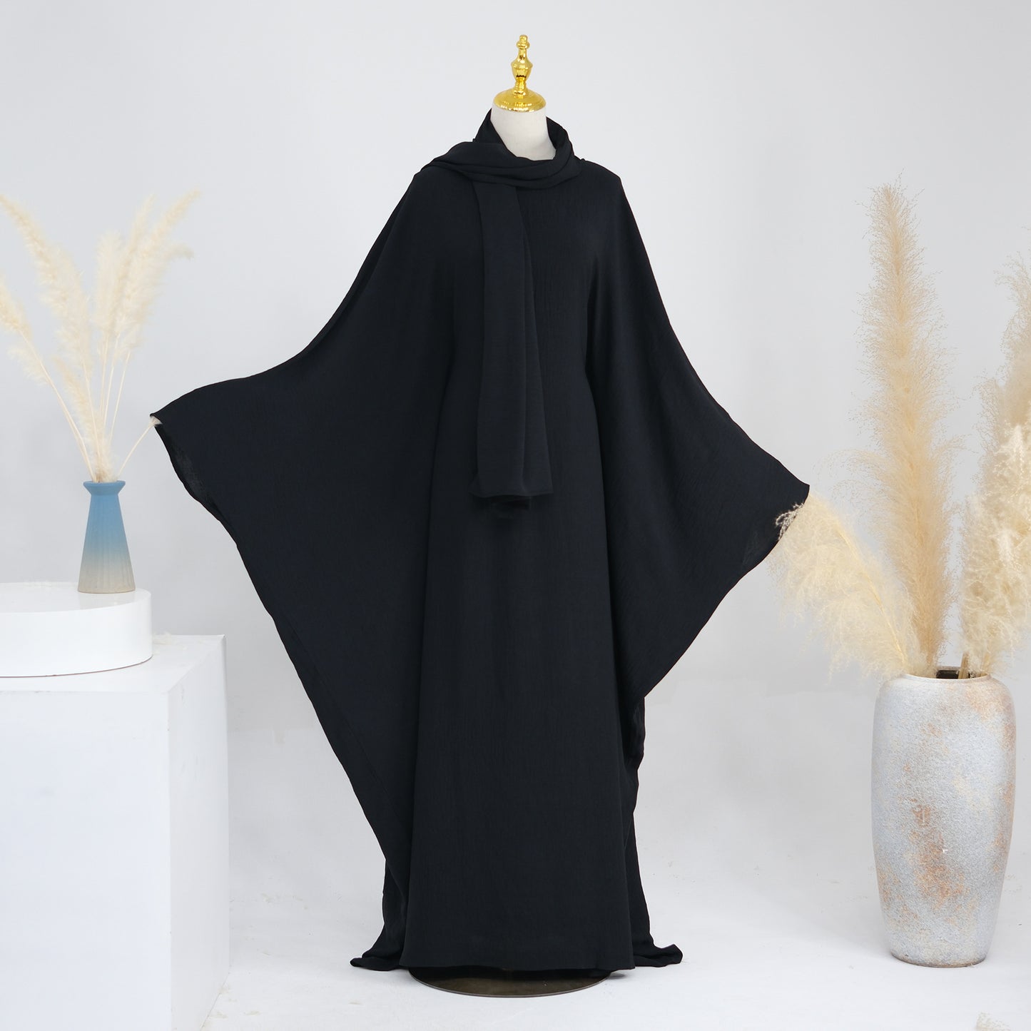 Women's Waist-cinching Dolman Sleeve Abaya Dress