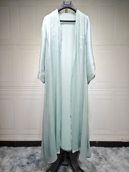 Women's Solid Color Bright Silk Robe