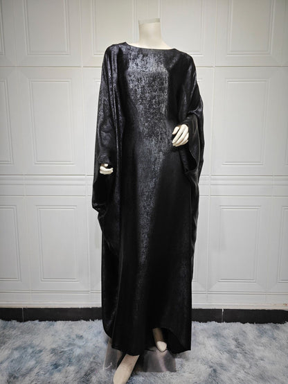 Women's Fashion Hot Silver Party Abaya Dress