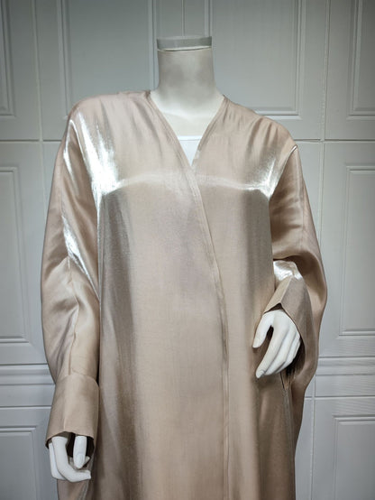 Women's Bright Silk Satin Bat-sleeved Robe