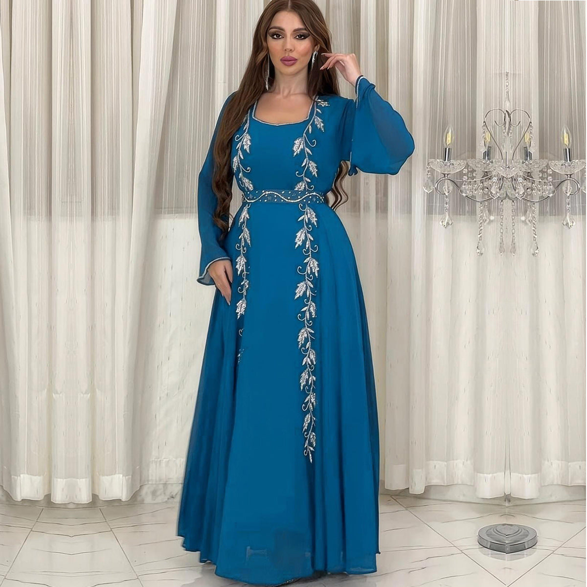 Women's Embroidered Muslim Dress